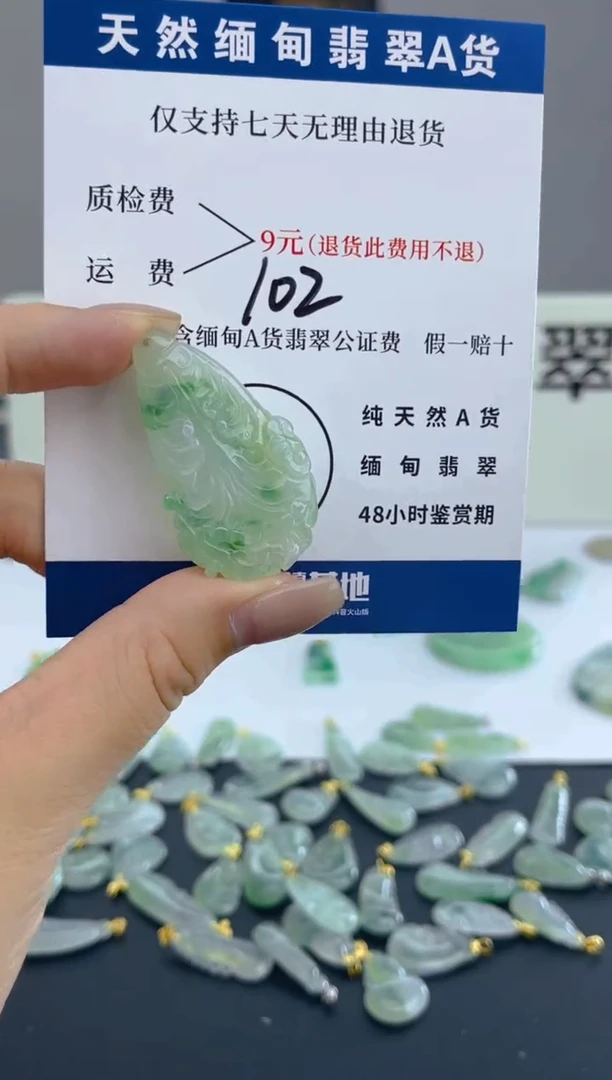 颈饰未镶嵌翡翠天然A货翡翠  102
