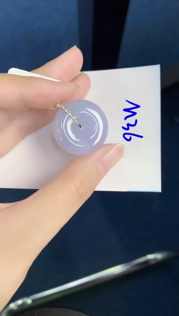翡翠18K金镶嵌颈饰天然翡翠緬甸A貨