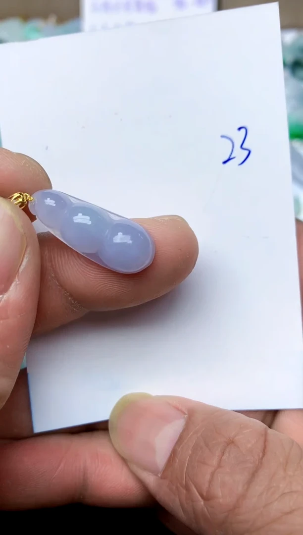 【闪购商品】翡翠颈饰18K金镶嵌23天然A货翡翠