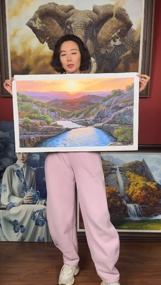 油画【110号】约50*70cm丨朝鲜原创纯手绘孤品油画丨顺丰包邮