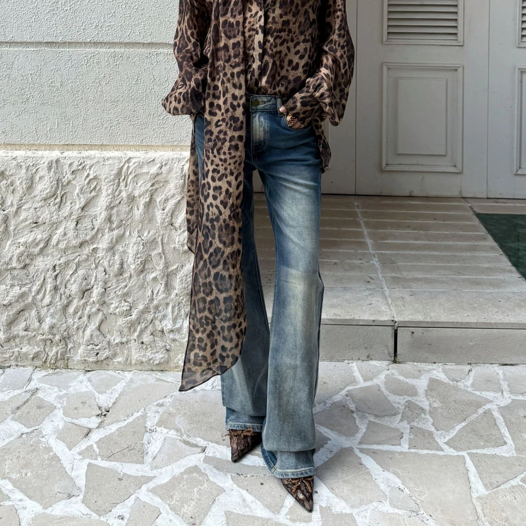 PlaySERIOUS CNLEEWEI 25秋季新款合体微喇多重工艺喇叭牛仔裤