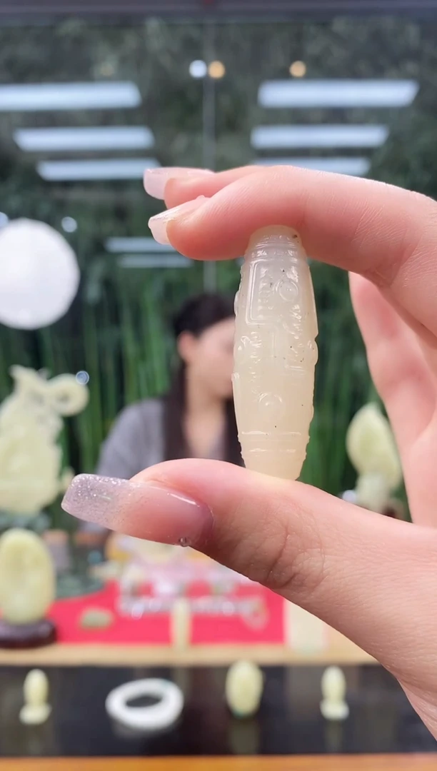 未镶嵌和田玉挂件闪购九眼约42mm