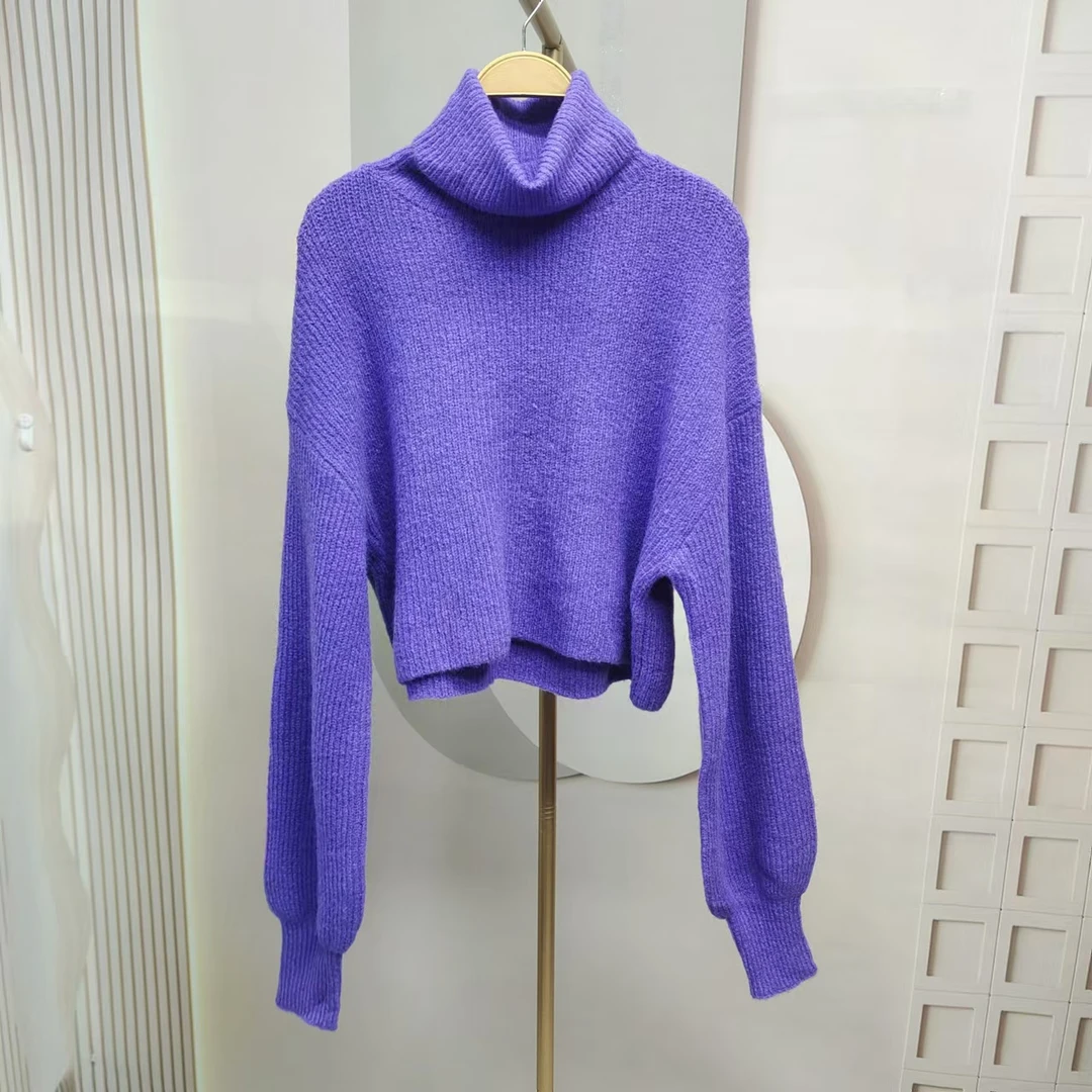 A932    女士高领毛衣休闲百搭时尚套头秋冬