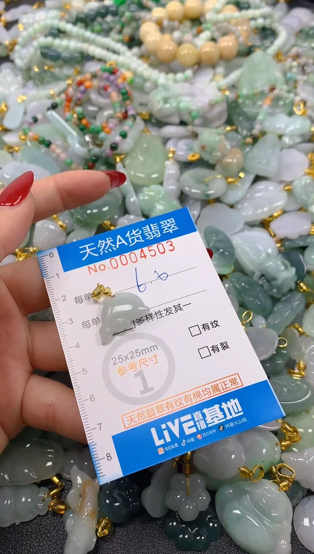 颈饰未镶嵌翡翠净货挂件-4503