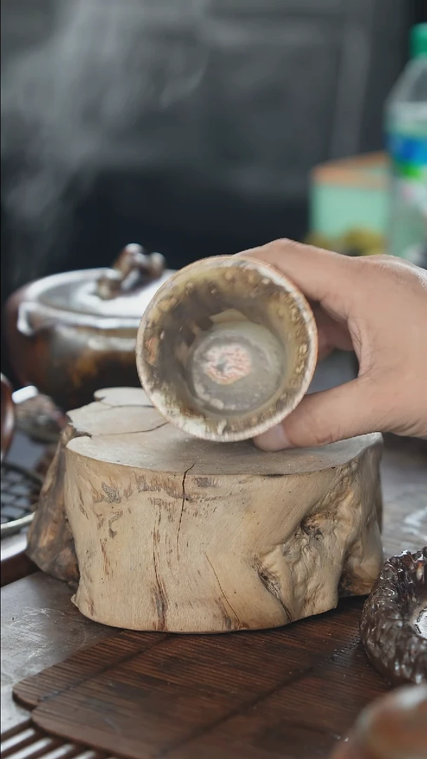 紫砂全手工白泥直筒杯