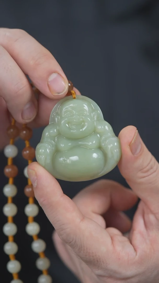 颈饰未镶嵌和田玉佛公