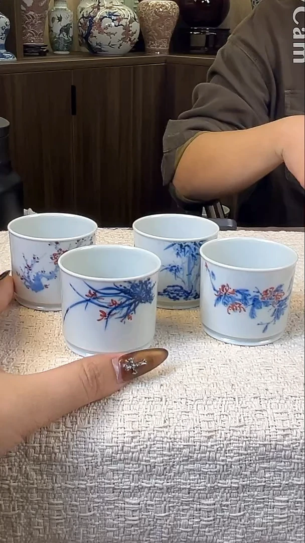 瓷片景德镇毛仔柴窑杯