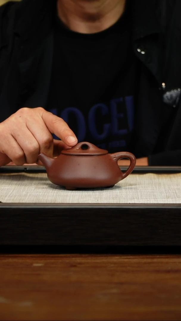 茶壶紫砂云根料景州石瓢