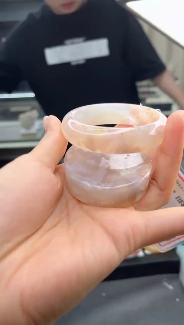 石英质玉手镯未镶嵌54圈口（赠送镯心）1498073