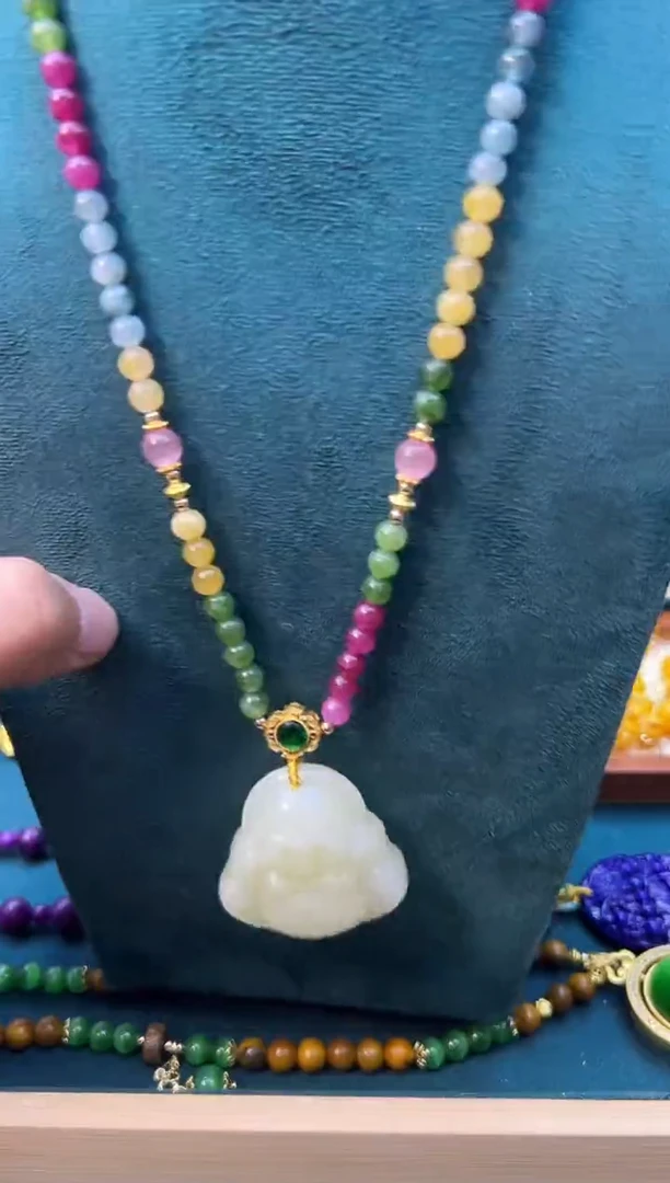 【闪购商品】和田玉耳饰14K金镶嵌X783