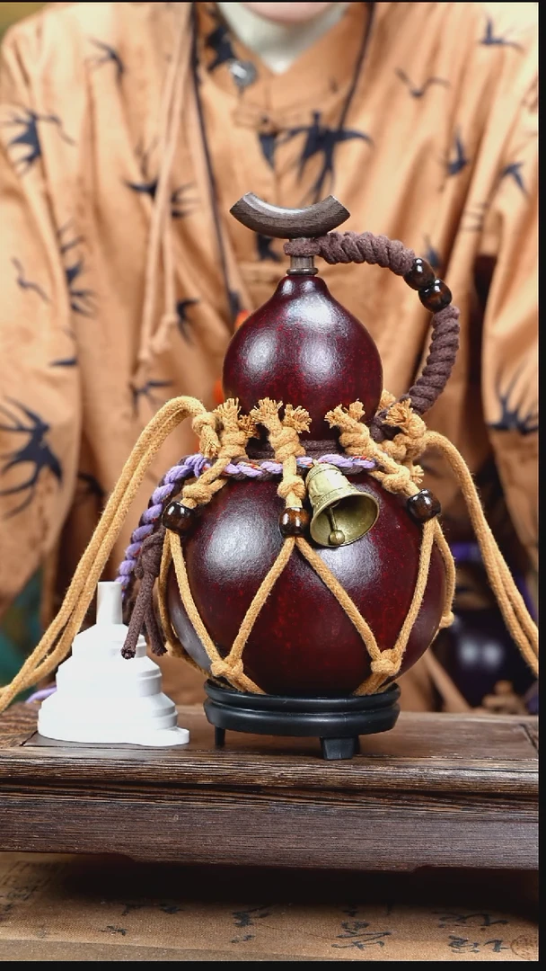 WH020网兜款大漆酒葫芦（现货现发）