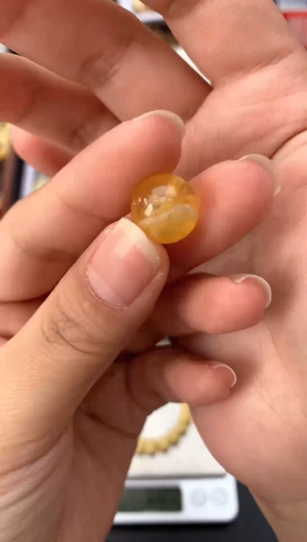 【闪购商品】琥珀珠宝奇石未镶嵌012琥珀蜜蜡 花粉 小坑