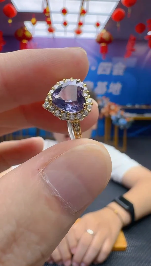 水晶戒指银S925镶嵌吊坠