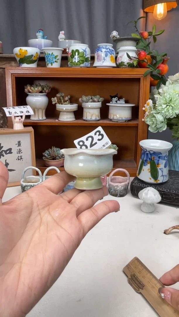 瓷片823知木小芳花盆编号