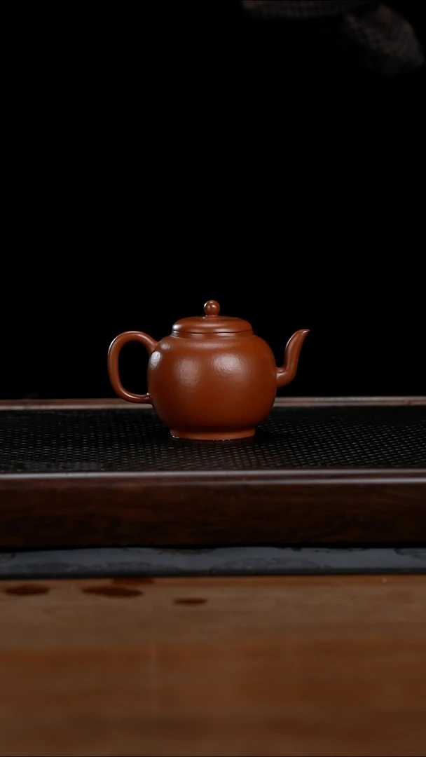 茶壶紫砂130cc原矿小煤窑朱泥宫灯20