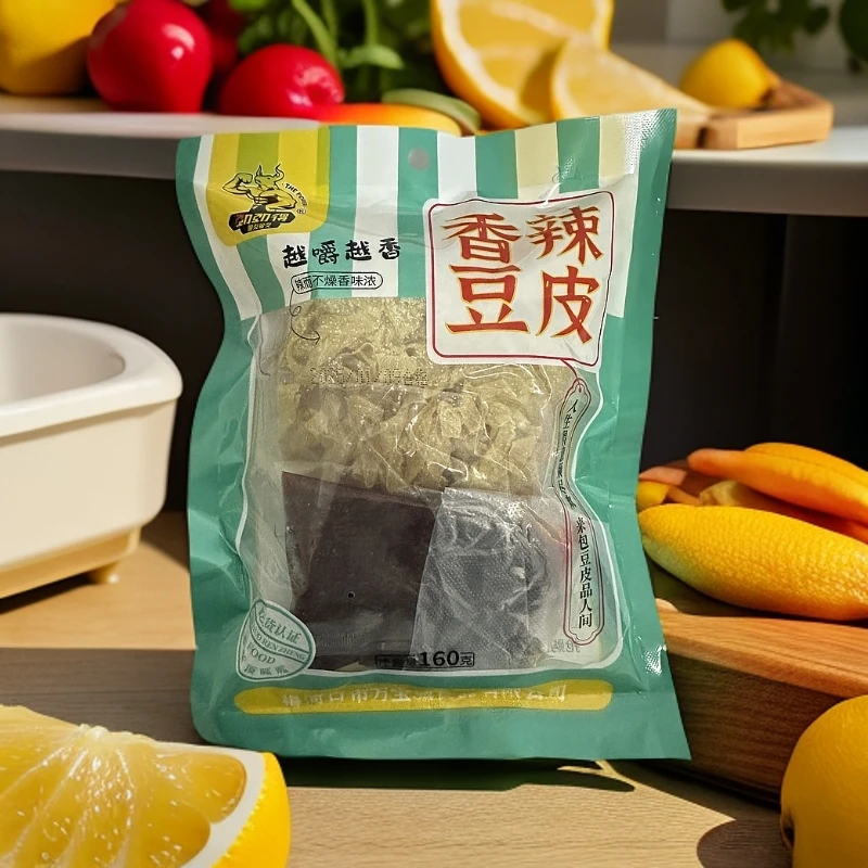 劲劲得香辣自拌豆皮好吃方便160克/袋可加配菜香辣可口豆腐皮