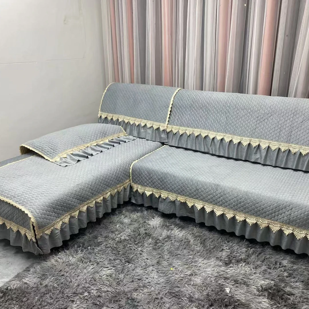 靠背加长沙发垫 秋冬新款宝宝绒沙发垫 简约防滑雪尼尔沙发垫