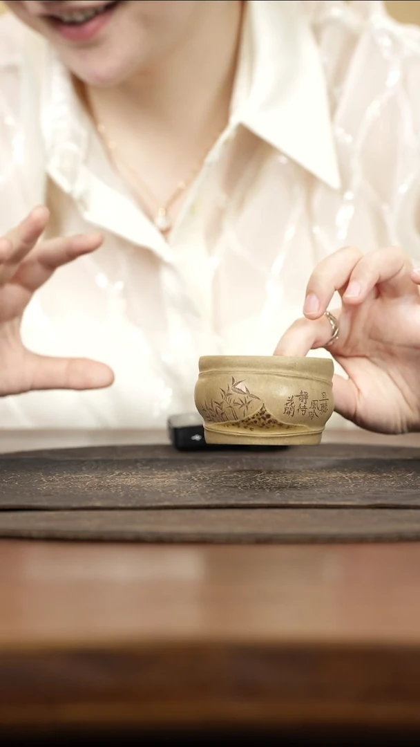 紫砂茶叶罐佛肚竹主人杯