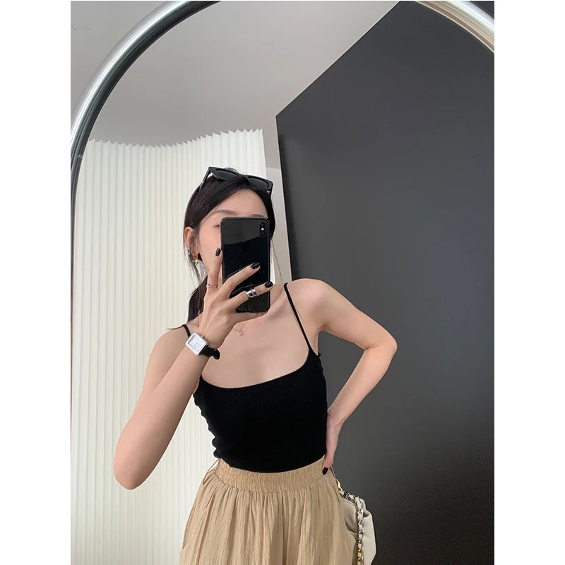 xxoossoo 修身型时尚风极简风背心吊带小众美背百搭cleanfit风