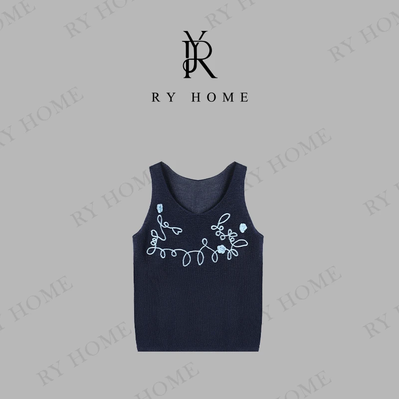 【容雨RYHOME】纳米和纸砂＋超细植物纤维手工刺绣吊带背心252M2911