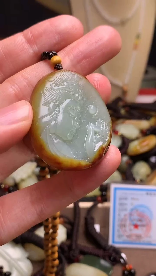 颈饰未镶嵌和田玉新疆料青海料清水和田玉吊坠
