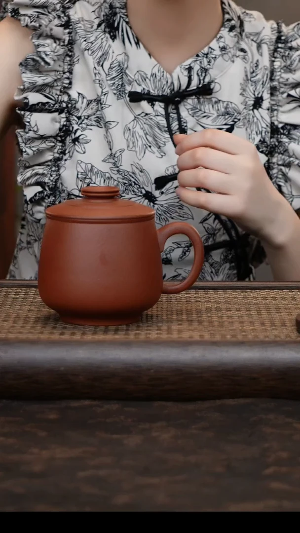 茶杯紫砂三件套紫泥新品