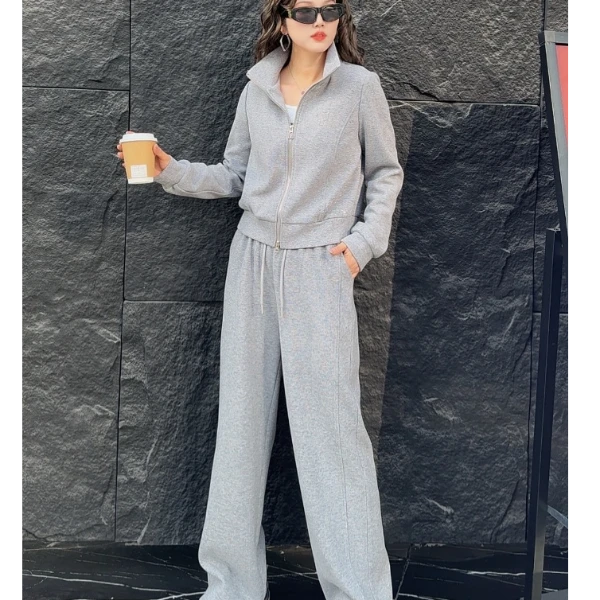 5022漫天星辰宽松显瘦卫衣阔腿裤两件套（衣长55左右）