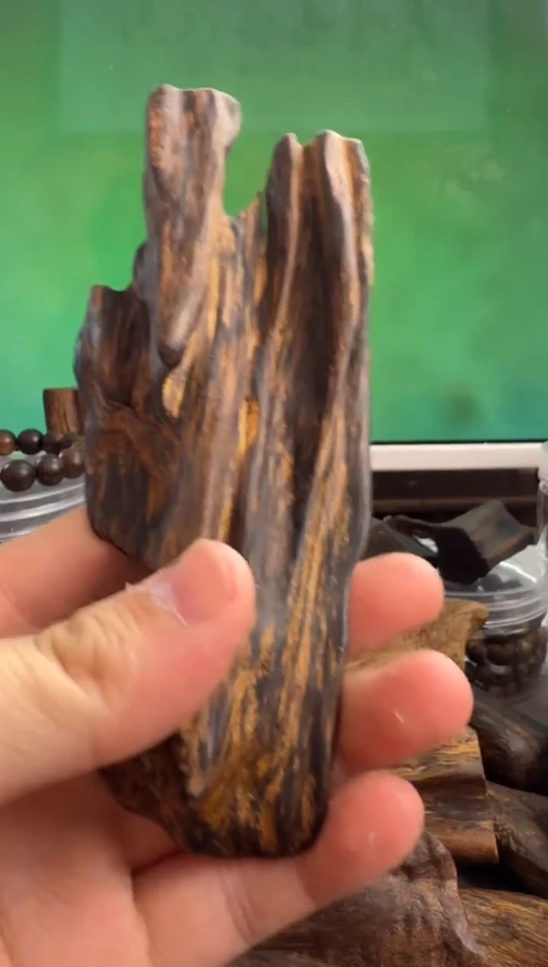 沉香手把件虎斑多样性发一