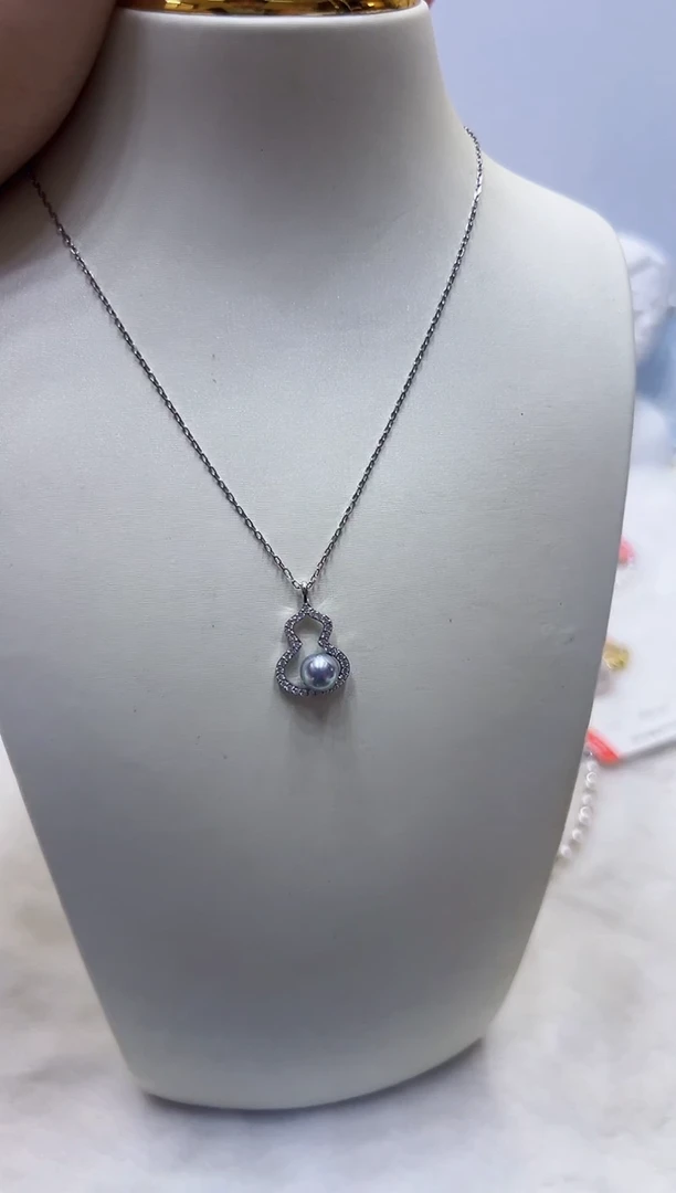 银S925镶嵌海水珍珠DA套链@@yd327