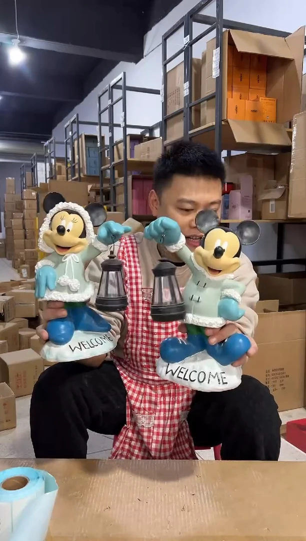 【闪购商品】杯圣诞米奇米妮提灯摆件