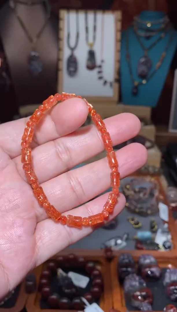 【闪购商品】长石手串未镶嵌竹节金太阳