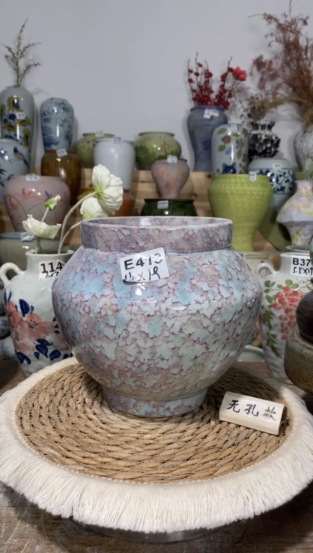 景德镇瓷韵陶瓷花盆   手工制品 完美主义者慎拍 E413
