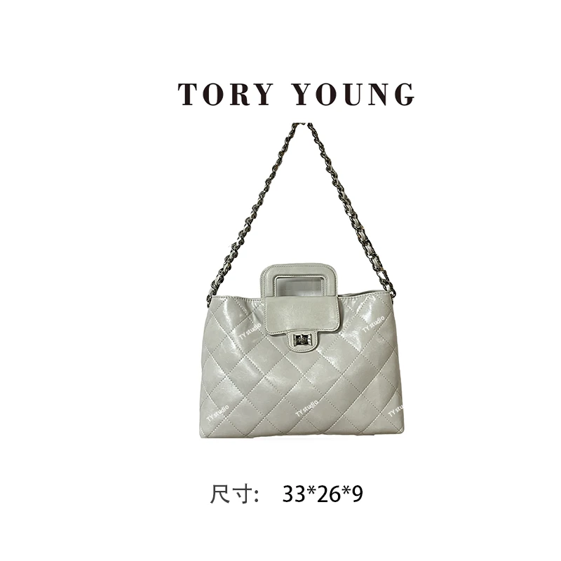 【TY】SK-62691-1-陶白 轻奢高级韩版单肩潮流时尚简约女包