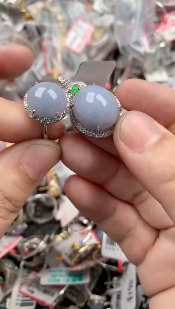 银S925镶嵌戒指翡翠666    5