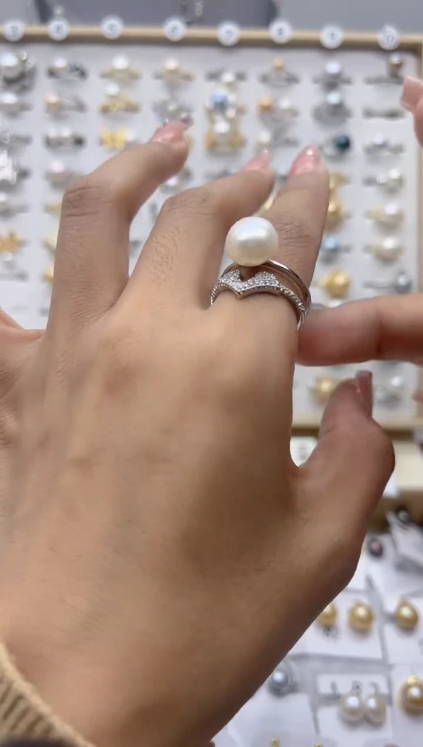 【闪购商品】淡水珍珠戒指合金53
