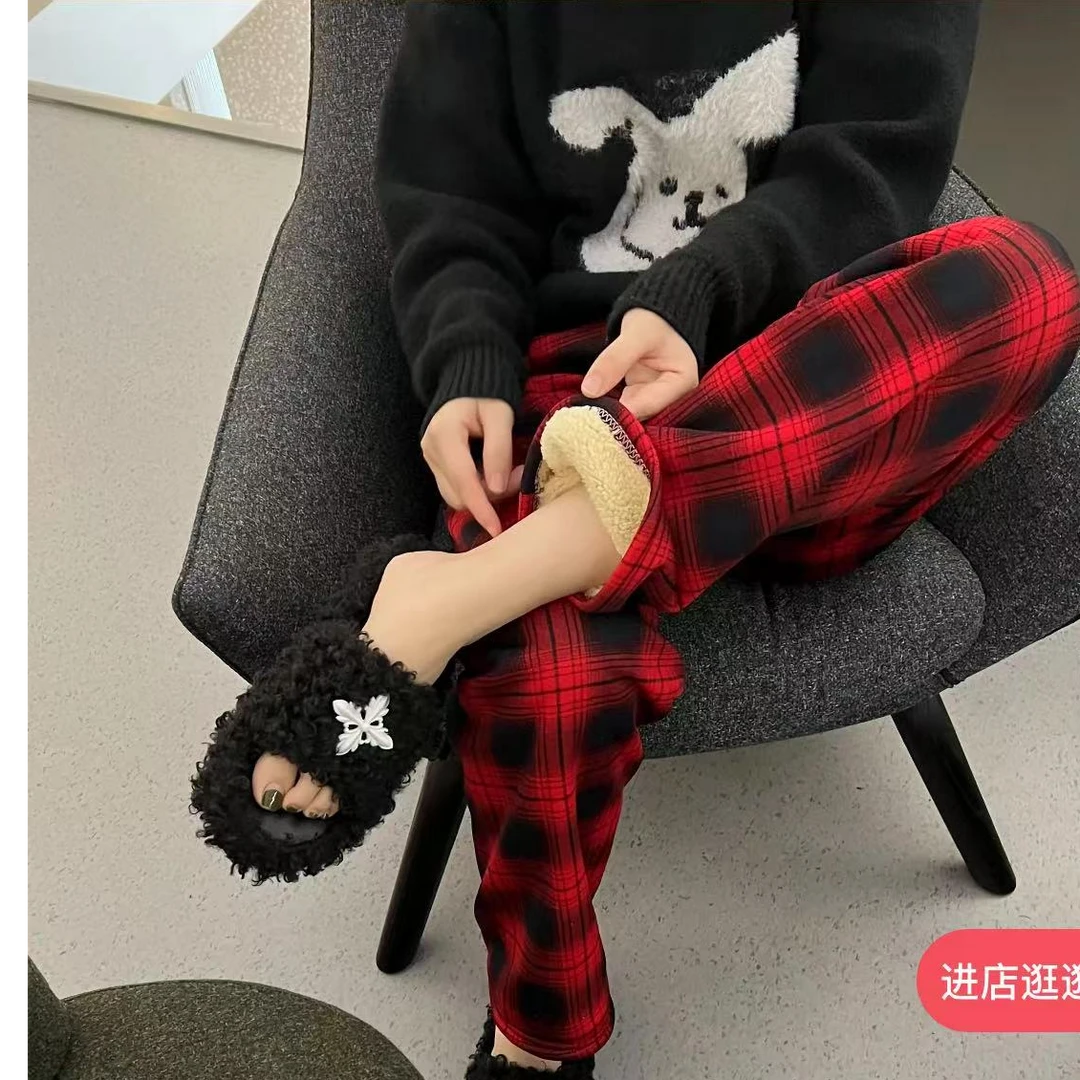 秋冬季加绒长裤女款842