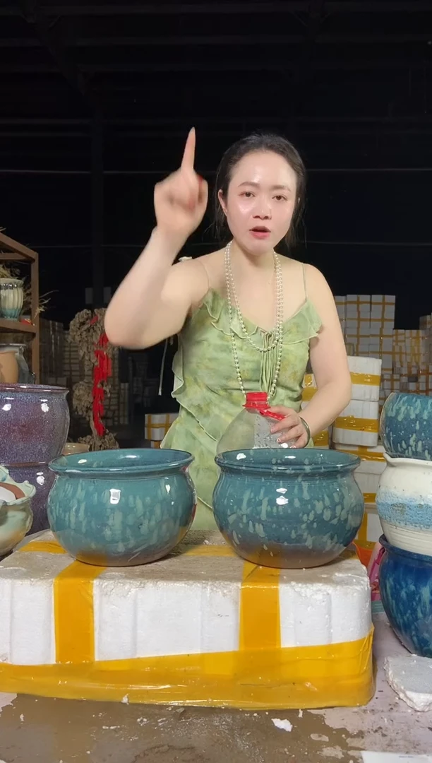 宜兴紫砂粗陶花盆19/13