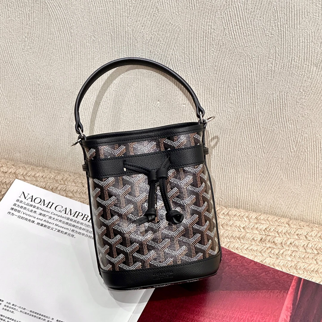 99新 Goyard 黑色Petit Flot水桶包 （新款）mini