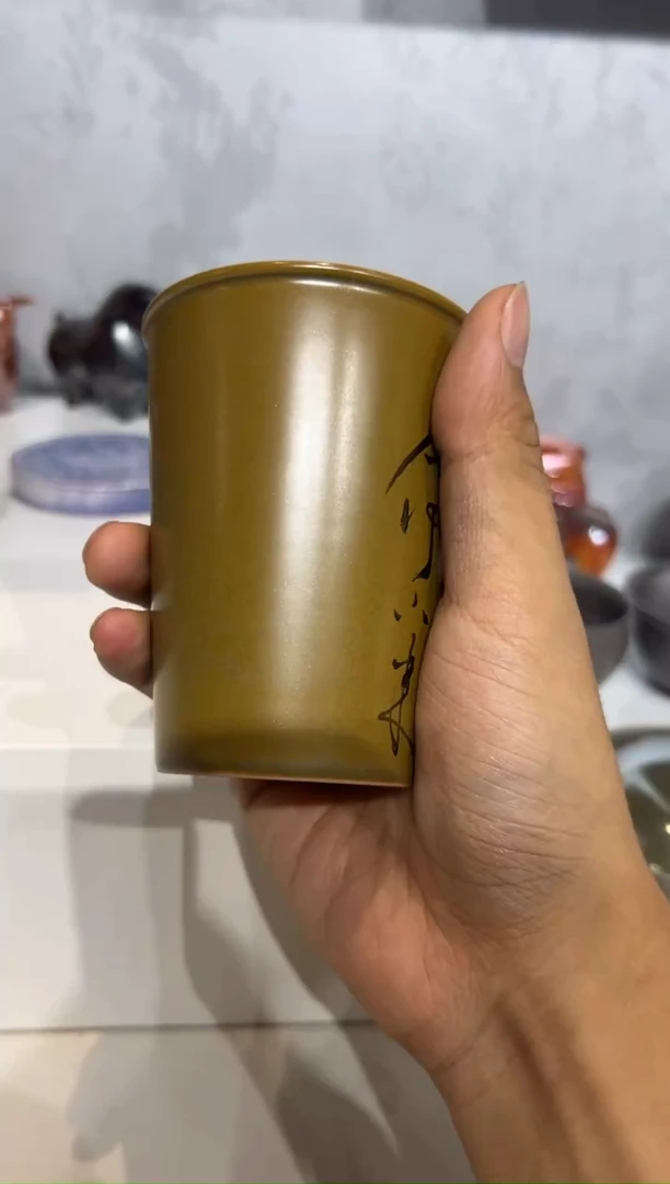 152柴房陶瓷柴烧大可乐杯
