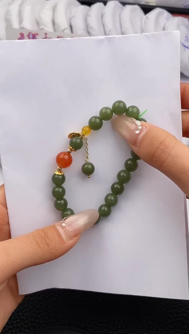 【闪购商品】和田玉手链未镶嵌555微色差T