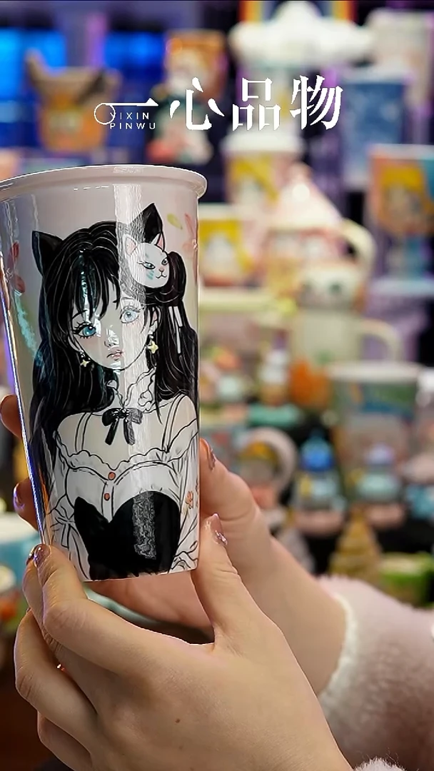 杯子瓷S184景德镇手工手绘杯子摆件