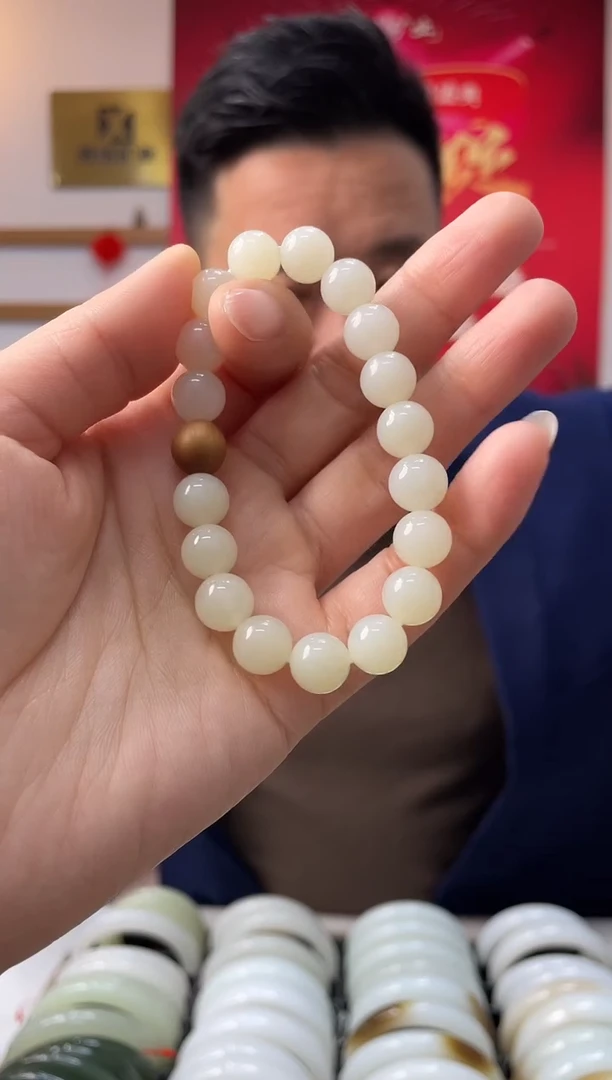 【闪购商品】和田玉手链未镶嵌于阗卡10-9手串随机发一件