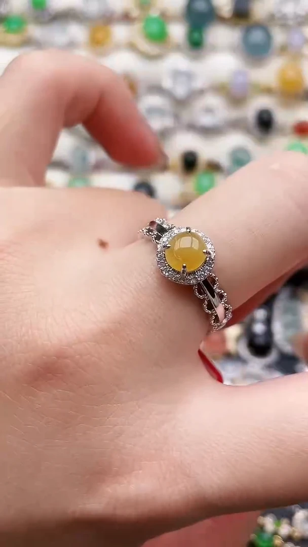 银S925镶嵌戒指翡翠57