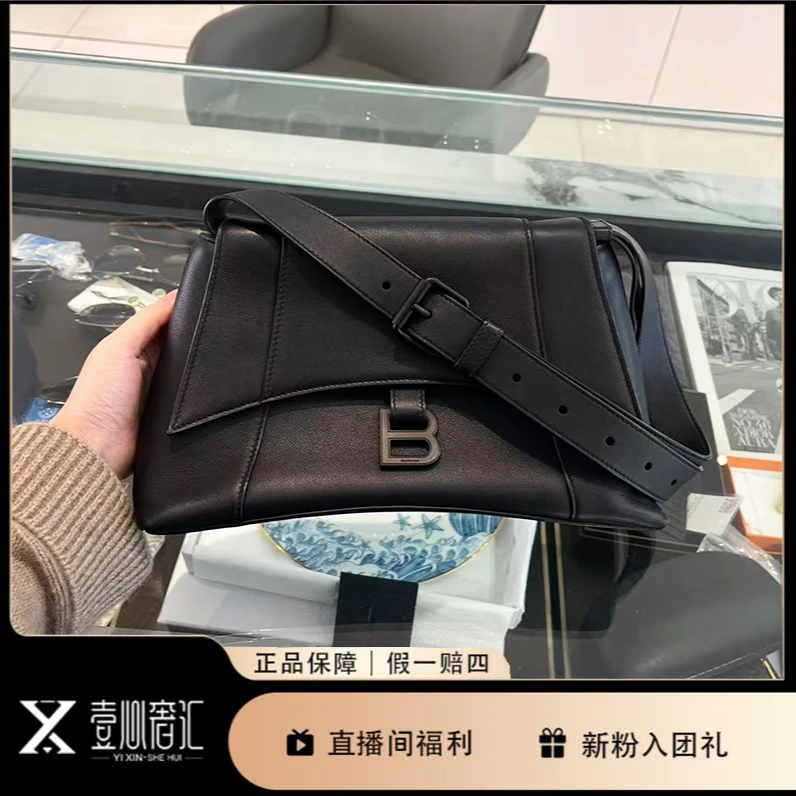 99新 Balenciaga/巴黎世家 沙漏系列so black小号斜挎包