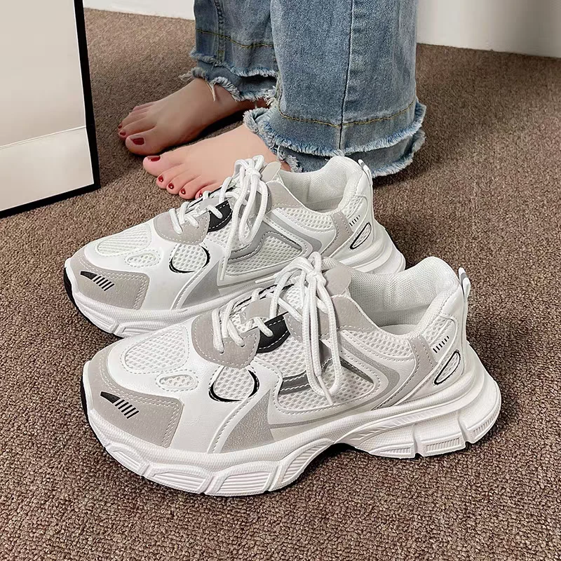 A-17厚底增高老爹鞋子女2025年春季新款韩版ins百搭透气休闲定制