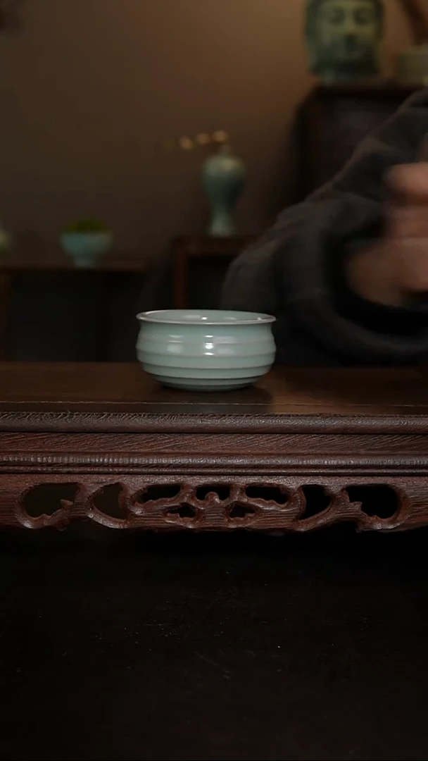 摆件陶原产地原矿仿古釉王国奇手工炫纹杯