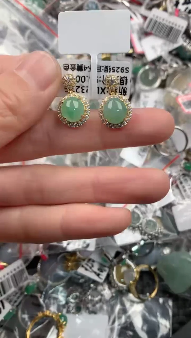 银S925镶嵌戒指翡翠111   1