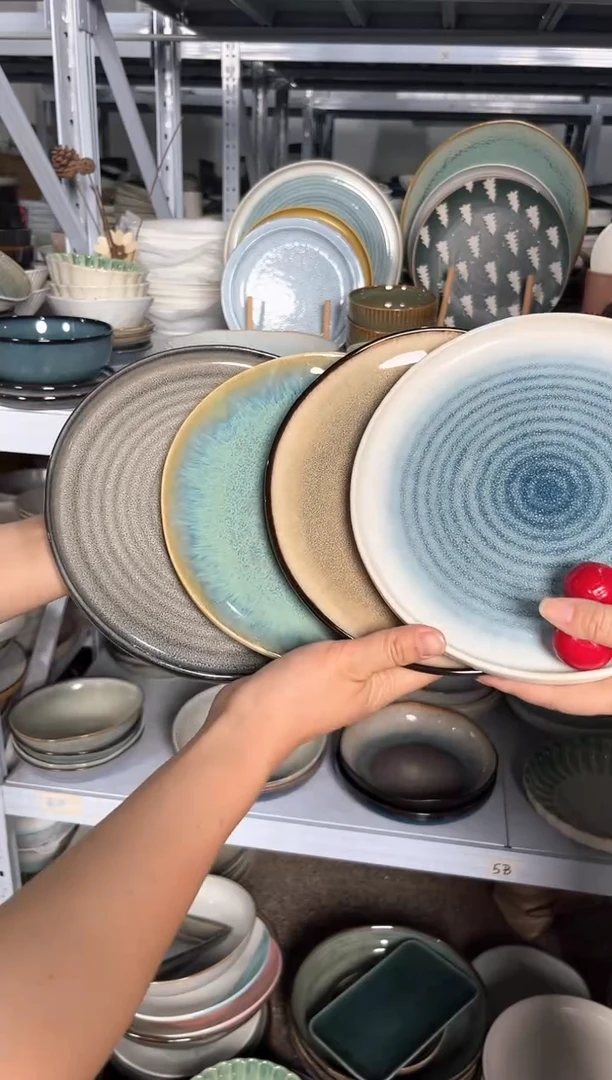 瓷片外贸尾货瑕疵满20包邮X4 小盘组合