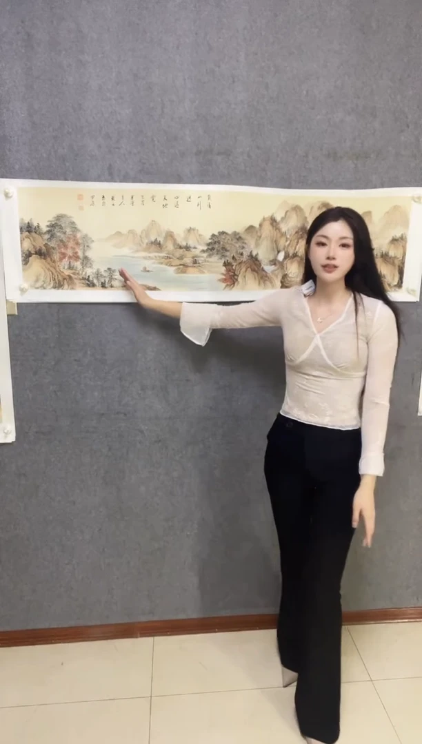 【闪购商品】国画手绘山水画《气清山川近，心远天地宽》