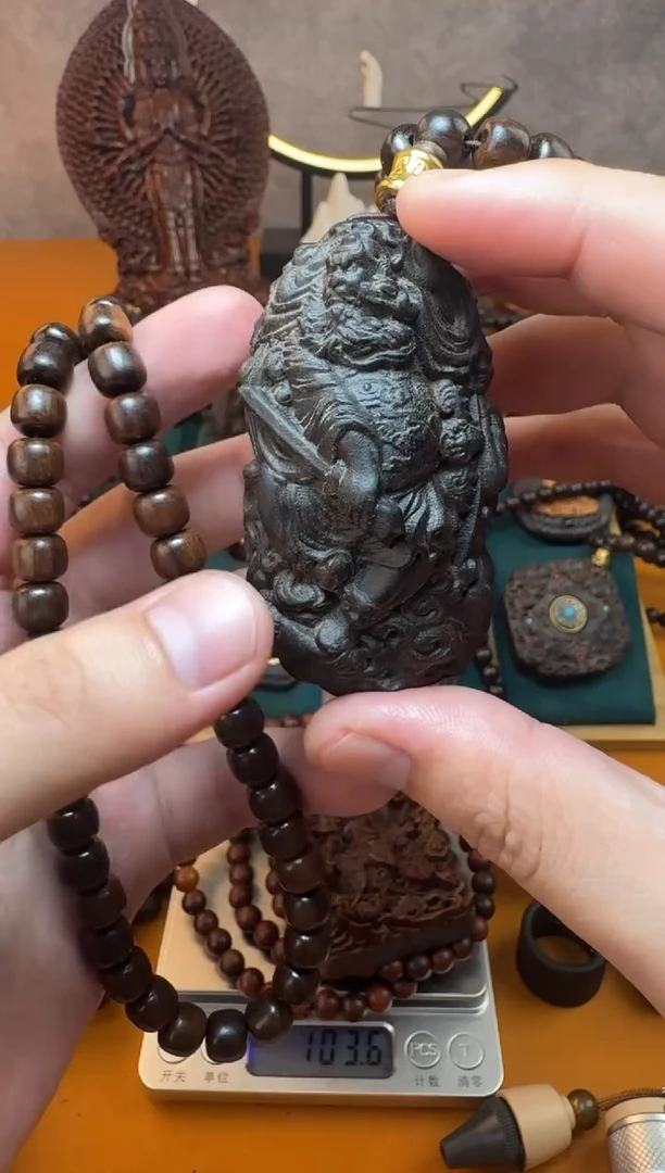 贡木吊坠《巴布亚贡木》新品巴布亚贡木钟馗吊坠